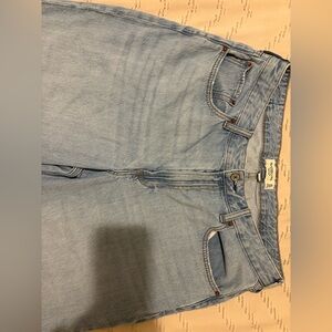 Abercrombie & Fitch Wide Leg High Rise Light Blue Jeans - Curve Love